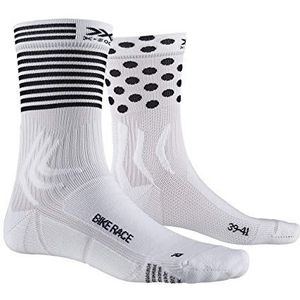 X-SOCKS Bike Race uniseks sokken, Wit/Zwart