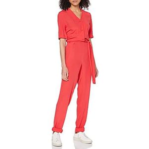 Le Mont Saint Michel Contrasting Color Jumpsuit, dames, rood (Red), 36, Rood (Rood Rood)