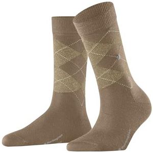 Burlington Marylebone Lurex W So wol met patroon, 1 paar damessokken (1 stuk), Bruin (Camel 5038)