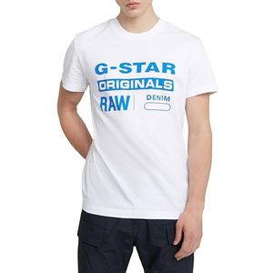 G-STAR RAW Originals R T T-shirt voor heren, Wit D25969-c506-110, XL