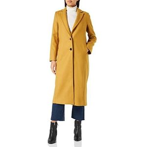 Sisley Coat 2ratln01u Wool Blend Coat Dames (1 stuk), mosterd 9p8