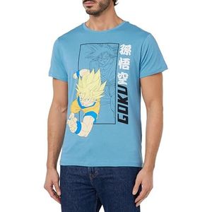 SUN CITY VH85086.E00 Goku T-shirt met blauwe achtergrond, maat L, meerkleurig, één maat