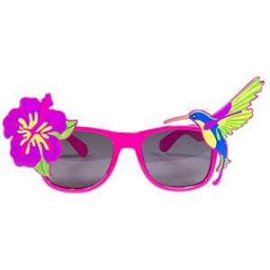 Folat - 24845 - bril - tropische bloem en vogel - roze