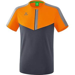 Erima Squad T-shirt voor heren, Oranje/leisteen Grijs/Grijs