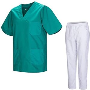 MISEMIYA Kz-817-8312-wit uniseks sanitair uniform KZ-817-8312-BLANCO Unisex (1 stuk), Groen