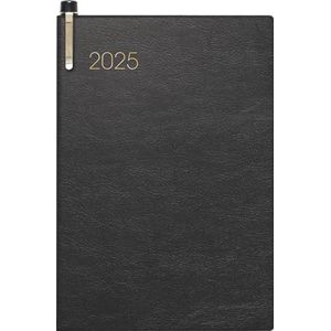 BRUNNEN Zakagenda model 723 (2025), 2 pagina's = 1 week, DIN A7, 160 pagina's, softcover, zwart