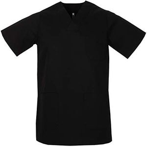 MISEMIYA - Uniseks medische blouse - V-hals - 817, zwart.