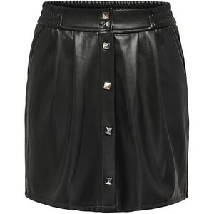 ONLY Onlblake Hw Faux Lea korte rok Pnt leren rok dames, zwart.