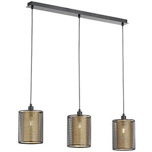 Hanger Light Cheval 3 Flg zwart/goud H: 150 cm x B: 15 cm x L: 85 cm