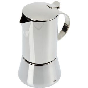 Cilio 342048 Manueel Koffiezetapparaat Mokka Pot Roestvrij Staal - Espresso pot - Zilver
