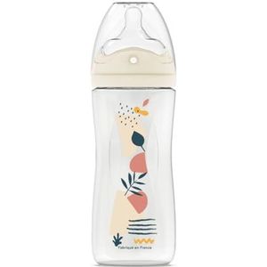 DODIE Fles Multi-geperforeerde anti-koliek fopspeen - 330 ml - roze - 6 maanden - biomimiet speen stroom 3