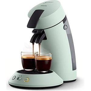 Philips Senseo Original Plus Koffiepadapparaat - 2 Koffievariaties (Mild en Intens) - Zet 1 of 2 Kopjes Tegelijk - 0.7 Liter Waterreservoir - Matte afwerking - Intensiteit selectie - Mint - CSA210/20