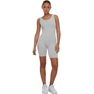 Urban Classics Jumpsuit van organische stretch jersey voor dames, jumpsuit voor dames, Sky Blauw/Wit