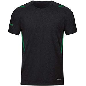 JAKO Challenge Challenge T-shirt voor kinderen, zwart gemêleerd/groen