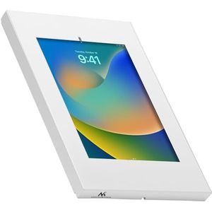 Maclean MC-474 Universele tablethouder met diefstalbeveiliging, compatibel met iPad/iPad Air/iPad Pro, Samsung Galaxy Tab A/Tab A7/Tab S6 Lite VESA montage 75 x 75 cm (wit)
