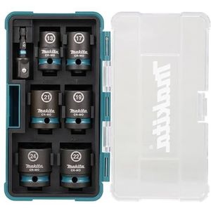 Makita E-16592 dopsleutelset 1/2 inch voor Akku-Schlagschrauber DTW700 & DTW701 (7-delig) (E-16592). Merk: