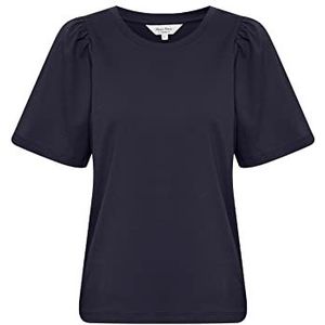 Part Two T-shirt à manches courtes en jersey pour femme, col rond, coupe droite, Bleu nuit, L