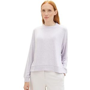 TOM TAILOR Denim T-shirt à manches longues pour femme, 34159 – Orchidée légère mélange de violet, M