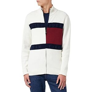 Tommy Hilfiger Hilfiger Structuurvlag, ritssluiting Thru heren, vest, ivoor, L, ivoor