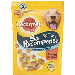 PEDIGREE SA RECOMPENSE Hondensnoepjes – 6 zakjes van 140 g – mini-hapjes met kaas en rundvlees – Tasty Mini – ideale beloning voor het opvoeden of verwennen van je hond