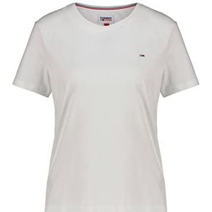 Tommy Hilfiger Tjw Soft Jersey Tee S/S gebreide damestop, wit, XL, Wit