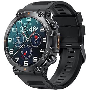 GaWear Smartwatch voor heren met telefoonfunctie, 1,39 inch 360 x 360 HD, fitnesshorloge voor heren, muziekbediening, hartslag, stappenteller, calorieën enz. Activiteitentracker voor heren, iOS en