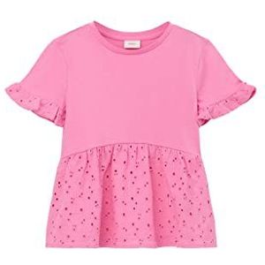 s.Oliver T-shirt fille Tip avec dentelle trouée, rose, 116-122