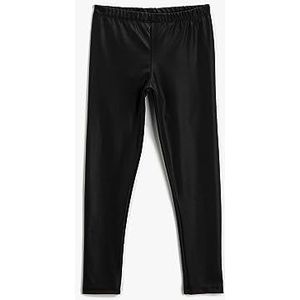 Koton Basic leggings voor meisjes, met elastische tailleband, zwart (999), 4-5 jaar, zwart (999)