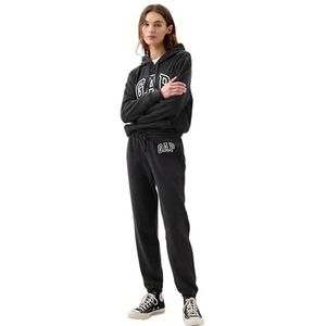 GAP Pantalon de jogging en polaire avec logo pour femme, Anthracite chiné., XL