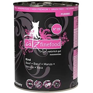 catz finefood Purrrrr Monoproteïne-rundvlees nr. 119 voor voedingsgevoelige katten 70% vlees 6 x 400 g