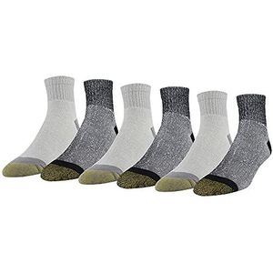 Gold Toe sokken (6 stuks), heren, zwart/grijs (6 paar), L, zwart/grijs (6 paar)