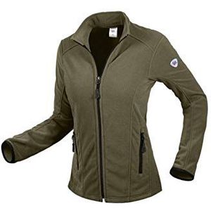 BP 1693-641-73-L fleecejack voor dames, met opstaande kraag en arm, 275 g/m², 100% polyester, olijf L