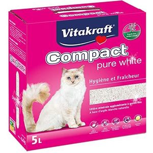 Vitakraft Compact Pure White – klonterende kattenbakvulling met klei – 5 l