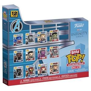 Funko Bitty Pop! Marvel: Infinity Saga 12 stuks Multipack - 2,2 cm - Marvel ComicsCollectible - Stapelbaar rek inbegrepen - Idee voor Feestverrassingstas - Filmfans