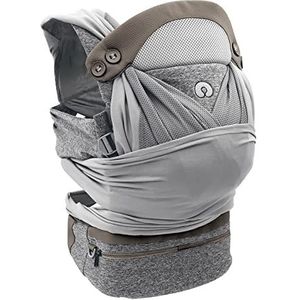 Boppy Adjust ComfyFit Ergonomisch en veilig voor de heup en de rug van de baby, gemaakt van yoga geïnspireerd materiaal, ademende mesh-inzetstukken, vanaf de geboorte tot 15 kg, grijs