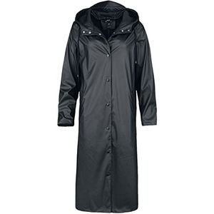 Noisy may Nmsky L/S X- Long A-lijn Raincoat Noos regenjas voor dames, zwart.