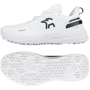 Kookaburra KC Players Chaussures de cricket avec semelle en caoutchouc Blanc/noir Pointure 45