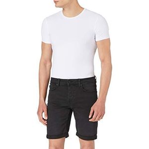 Only & Sons Heren Jeans Shorts, Zwart, M, Zwarte jeans