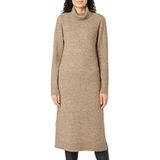 Pieces Pcjuliana Ls Rollneck Knit Dress Noos BC Damesjurk, Fossiel, XL, Fossiel