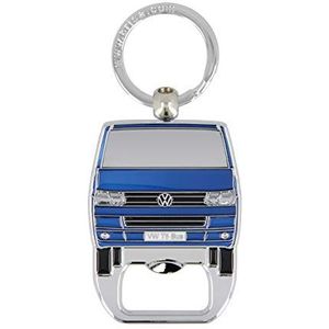 Brisa VW Collection Volkswagen Bus sleutelhanger met flesopener in transparante verpakking, T5 combi/blauw, T5 Combi