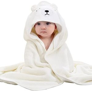 Babyhanddoek met capuchon, biologische bamboe, grote zachte en super absorberende handdoek voor baby's van 0-3 jaar