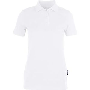 HRM Heavy Stretch Poloshirt voor dames, hoogwaardig poloshirt voor dames, van 95% katoen en 5% elastaan, basic poloshirt tot 40 graden, hoogwaardige en duurzame damestop, werkkleding, wit (wit 02-wit), XS, wit (wit 02-wit)