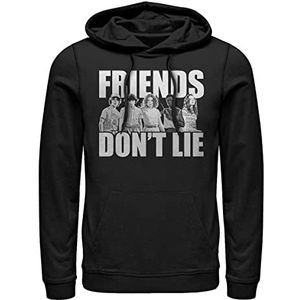 Stranger Things Cast Friends Don't Lie Hoodie, zwart, L, uniseks, zwart.