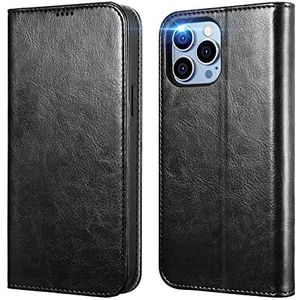 ICARER Wallet Case for 14 Pro Max 6,7 (zwart)