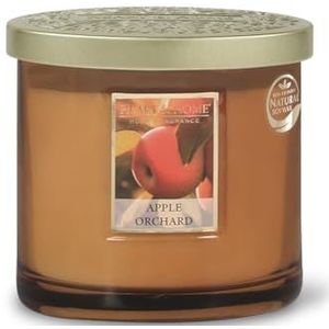 HEART & HOME - Geurkaars op basis van natuurlijke sojawas voor thuis - Ellipse 2 lonten boomgaard appel - brandduur 40 uur - cadeau, decoratie en geur voor thuis - glazen pot