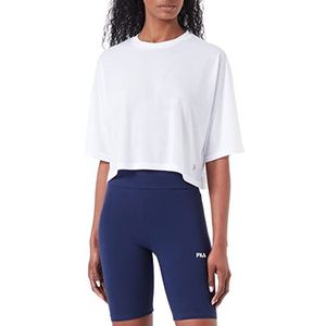 FILA Recanati Cropped T-shirt voor dames, Helder wit