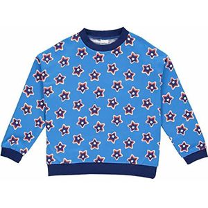 Fred'S World By Green Cotton Sweatshirt Star trui voor jongens, Happy Blue/Deep Blue/Energy Blue/Mandarijn