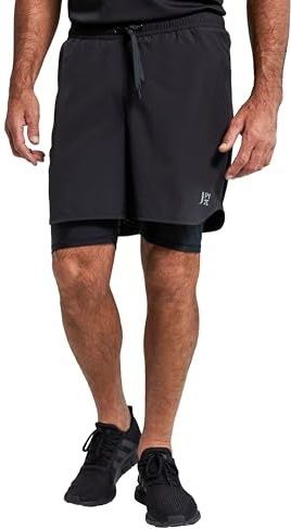 JP 1880 Heren grote maten L-8XL De sportbroek Jay-PI FLEXNAMIC®, 2-in-1 model, smartphone-tas tot 8 XL 801843, zwart.