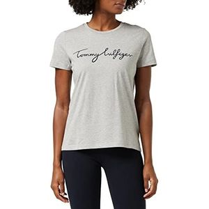 Tommy Hilfiger Heritage Crew Neck Graphic Tee T-shirt dames, lichtgrijs