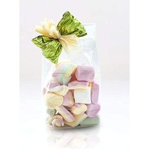 Italpak 50 transparante enveloppen, vierkante bodem, voor levensmiddelen, zakken met basis, 10 + 6 x 32 cm
